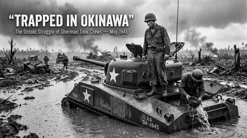 Sherman Tank Trapped in Okinawa’s Mud